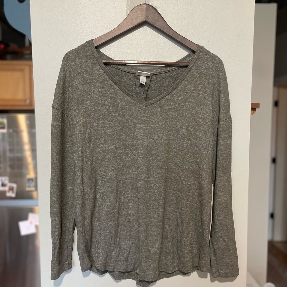 Green V-Neck Sweater
